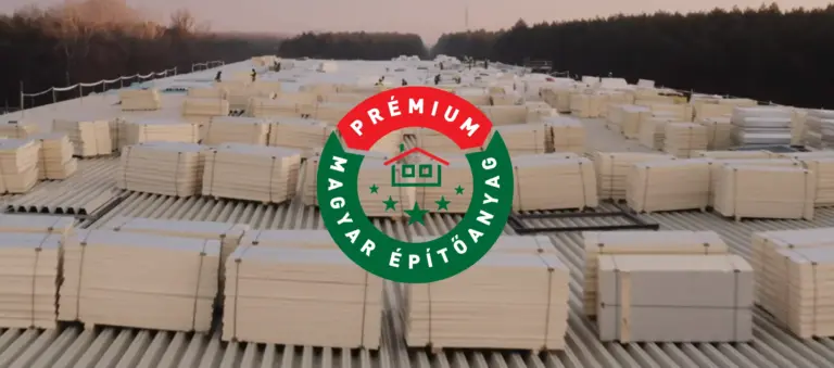 Az Innopan PIR táblái az elsők között kapták meg a Prémium Magyar Építőanyag védjegyet